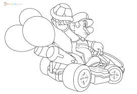 Push pack to pdf button and download pdf coloring book for free. Mario Kart Coloring Pages 40 New Pictures Free Printable