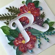 Monogram Letter Quilling Typography Paper Quilling Designs Quilling Work Quilling Letters