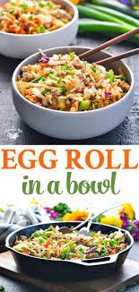 One Skillet Egg Roll In A Bowl Recipe Ground Chicken Recipes Healthy Healthy One Pot Meals Ground Chicken Recipes