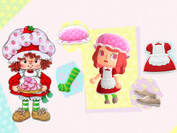 Halloween Costume Idea Strawberry Shortcake Animalcrossing In 2020 Animal Crossing Game Animal Crossing Qr Qr Codes Animal Crossing