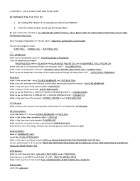 Maybe you would like to learn more about one of these? Doc Chapter 4 Cell Structure And Function Be Prepared For The Test By Claiclai D Academia Edu