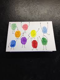 Birthday Card For Teacher By Kids Fingerprint Card The One I Made Myself Mugofdecaf Fingerprint Cards Handmade Thank You Cards Thank You Cards From Kids