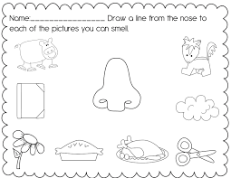 Simply download pdf file with five senses the first 5 pages of this pack are blank except for the top heading and a fill in the blank line. Five Senses Coloring Pages Pre K