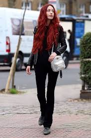 Red Hair With Black Outfit Fashion Black Outfit Model