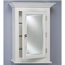 36 x 30 white medicine cabinet with 3 beveled edge mirror doors. Wilshire I Single Door Bathroom Medicine Cabinet By Afina Kitchensource Com
