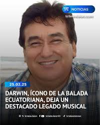 La música, en especial la balada de Ecuador está de luto. El cantante  lojano Darwin, cuyo nombre real era Edwin Regalado Núñez, falleció a los 72  años en la Unidad de Cuidados
