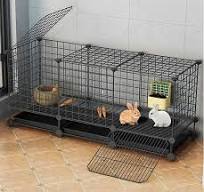 Jaulas para Mascotas pequeñas, jaulas para Conejos con eliminación  automática de estiércol, cabaña para hámster, Chinchilla y Conejo para Uso  ...