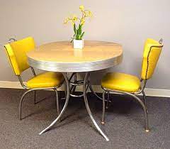 4.6 out of 5 stars. 1950 S Yellow Grey Mother Or Pearl Formica Rare Round Table With Leaf Vintage Kitchen Table Retro Dining Table Vintage Kitchen