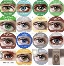 Freshtone New Colors And Non Prescription Contacts Reusable Up To 3 Months With Proper Care Plea Contact Lenses Colored Eye Color Chart Green Contacts Lenses