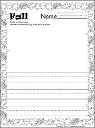 These sheets are horizontal, with either 6 or 8 1 rows. Fall Writing Paper For First Grade