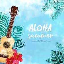 Download Watercolor Aloha Background With Ukulele For Free In 2020 Watercolor Background Ukulele Hawaiian Art
