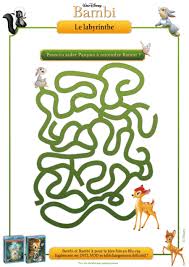 Activite Labyrinthe Bambi Et Panpan