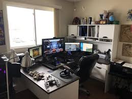 Thought Id Share My New 3d And Graphic Design Studio Home Cockpit Battlestation Design Studio Office Design Studio Workspace Workspace Design