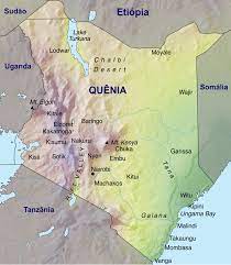 O outro ramo segue para sudoeste através do jibuti. Mapa Do Quenia Viagens Quenia Pacotes Quenia