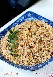 Peanut Rice Recipe South Indian Style Peanut Rice Recipe Indian Rice Recipes Peanut Rice Recipe Indian Food Recipes
