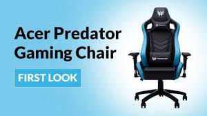 Dxracer oh/raa106 racing series adjustable ergonomic computer gaming home office leather desk chair with lumbar support, swivel base, wheels, and headrest, standard, black and white. Acer Predator Gaming Chair First Look Digit In Youtube