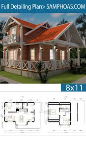 2 Story House Plan 8x11m With 3 Bedrooms Facade Maison Plan Maison Etage Plan Maison