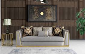 About grey leather sofas whether you're looking for a touch of scandinavian cool for your living room or going for a neutral but intriguing look, a grey leather sofa is the perfect start. Casa Padrino Luxury Living Room Set Gray Gold 2 Sofas 2 Armchairs 1 Coffee Table Modern Living Room Furniture Luxury Quality