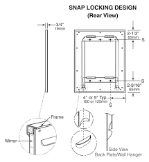 See more ideas about technical drawing, drawings, arch. Bobrick B 290 Bathroom Vanity Mirror With Welded Frame 610mm W X 915mm H B 290 2436