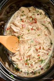 Instead of cooking the chicken in some cornstarch with oil in a pan, which adds on more fat and calories, i just cut up the chicken and threw all the ingredients in a. Healthier Slow Cooker Crack Chicken Slimming Eats Slimming World