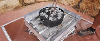 Check spelling or type a new query. Amazon Com Dutch Oven Fire Table Bundle Pop Up Fire Pit Frontier Grates Portable Dutch Oven Table Fire Pit 13lbs Total Weight Packs Smaller Than A Camping