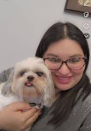 Mom and very energetic baby puppy under the bride near hinos