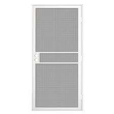 Unique Home Designs 36 In X 80 In White Surface Mount Clearguard Security Door With Meshtec Screen Idr06700el001 The Home Depot Unique House Design Security Door Design Security Door