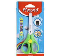 Amazon.com : Maped Children's Security Scissors, Blue,green,pink, 13cm :  Arts, Crafts & Sewing