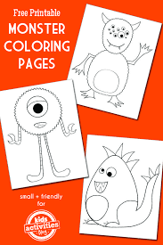 Monster Coloring Pages Monster Coloring Pages Monster Crafts Coloring Pages