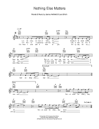 verse em d c so close no matter how far em d c couldn't be much more from the heart em d c forever trusting who we are g b7 em and nothing else. Metallica Nothing Else Matters Sheet Music And Printable Pdf Music Notes Sheet Music Metallica Sheet Music Direct