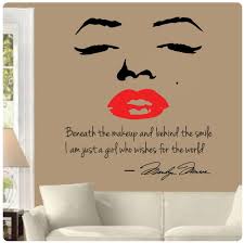Marilyn Monroe Wall Decal Decor Quote Face Red Lips Makeup Sticker Choose Size Ebay Red Lip Quotes Lips Quotes Red Quotes