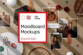 No photoshop or plugins needed! Moodboard Mockups Scene Creator Creative Photoshop Templates Creative Market