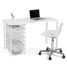 Elfa Mesh Component Desk With Rounded Edge The Container Store