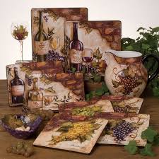 Tre Sorelle Studios Wine Decor Kitchen Grape Decor Wine Theme Kitchen