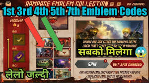 Feel free to activate the money code and keep it there. 1st 3rd 4th 5th 7th Emblem Codes Free Fire Emblem Codes Free How To Get 3rd Emblem Code Free Youtube