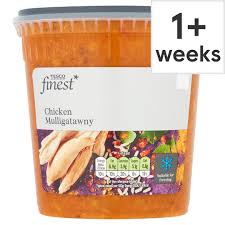 Mulligatawny is a mild chicken curry soup with apples and rice. Tesco Finest Chicken Mulligatawny Soup 600g Tesco Groceries