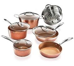 Beautiful And Affordable Copper Kitchen Essentials From Amazon If You Are Looking To Add A Bit Of Color Ceramic Cookware Set Copper Cookware Set Cookware Set