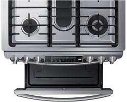 One is 15,000 btu, and one is 18,000 btu. Samsung Nx58h9500ws 30 Inch Slide In Gas Range With 5 8 Cu Ft True Convection Oven Reversible Griddle Self Clean Temperature Probe Guiding Light Controls 5 Sealed Burners 18 000 Btu Center Burner And Warming Drawer