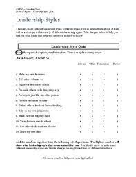 Maybe you would like to learn more about one of these? Leadership Styles Worksheets Teaching Resources Tpt