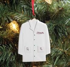 White Lab Coat Ornament Personalized Emeddecor More Pharmacist Gift Nerdy Christmas Ornaments White Lab Coat