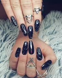 Marble Marmur Nail Art Black Marble With Images Ladne