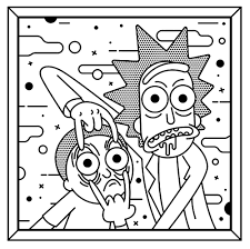 80 excellent quality rick and morty coloring pages (all seasons). Rick And Morty Roy Lichtenstein Style Tv Shows Adult Coloring Pages