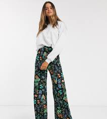 Disponibles en taille 44 à 64. Pantalon Large A Fleurs Noir Femme Grande Selection Grandshopping Fr
