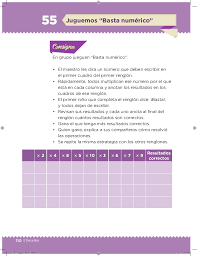 Comparte esta página con tus amigos. Juguemos Basta Numerico Desafios Matematicos 2do Bloque 5 Apoyo Primaria