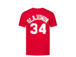 Hello select your address all. Mitchell Ness Houston Rockets Hakeem Olajuwon Name Number T Shirt New In Topperzstore De