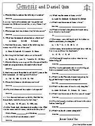 Trivia questions are conversation games or a quiz program that is simple, without many rules and tests the awareness of kids on diverse subjects and content. Genesis And Daniel Trivia Quiz Creation Lions Den And More