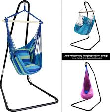 Updated july 12, 2019 by gabrielle taylor. Yard Perfect For Indoor Outdoor Patio Swings Deck C Stand 330 Pound Capacity Loungers Sorbus Hammock Chair Stand For Hanging Chairs Hak Baeckerei De