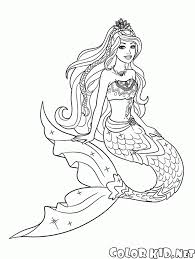 Accendi la stampante e clicca su stampa il disegno. Disegni Da Colorare Barbie Sirena