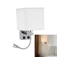 360 lighting traditional swing arm desk table lamp adjustable height antique brass tan fabric bell shade for living room bedroom. Sunsbell Led Bedside Reading Wall Lamp With 2 Lights 2 Switches Swing Arm Wall Lamp For Living Room Home Kitchen Indoor Lighting Cate Org