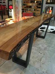 elm tree side table with transparent epoxy resin design by ccoating resin furniture wood table resin table